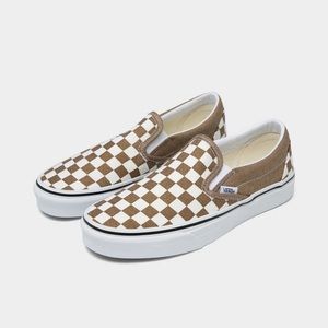 Vans Checkerboard Classic Slip-On Shoe NWT. Bronze and White. Women’s Size 8(US)